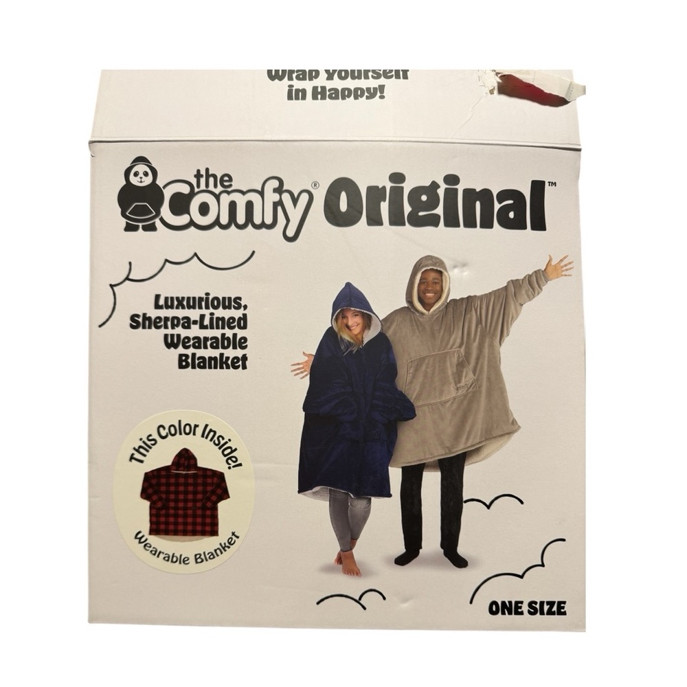The Comfy Original Wearable Blanket - Red & Black Checked RED PLAID — ONE SIZE